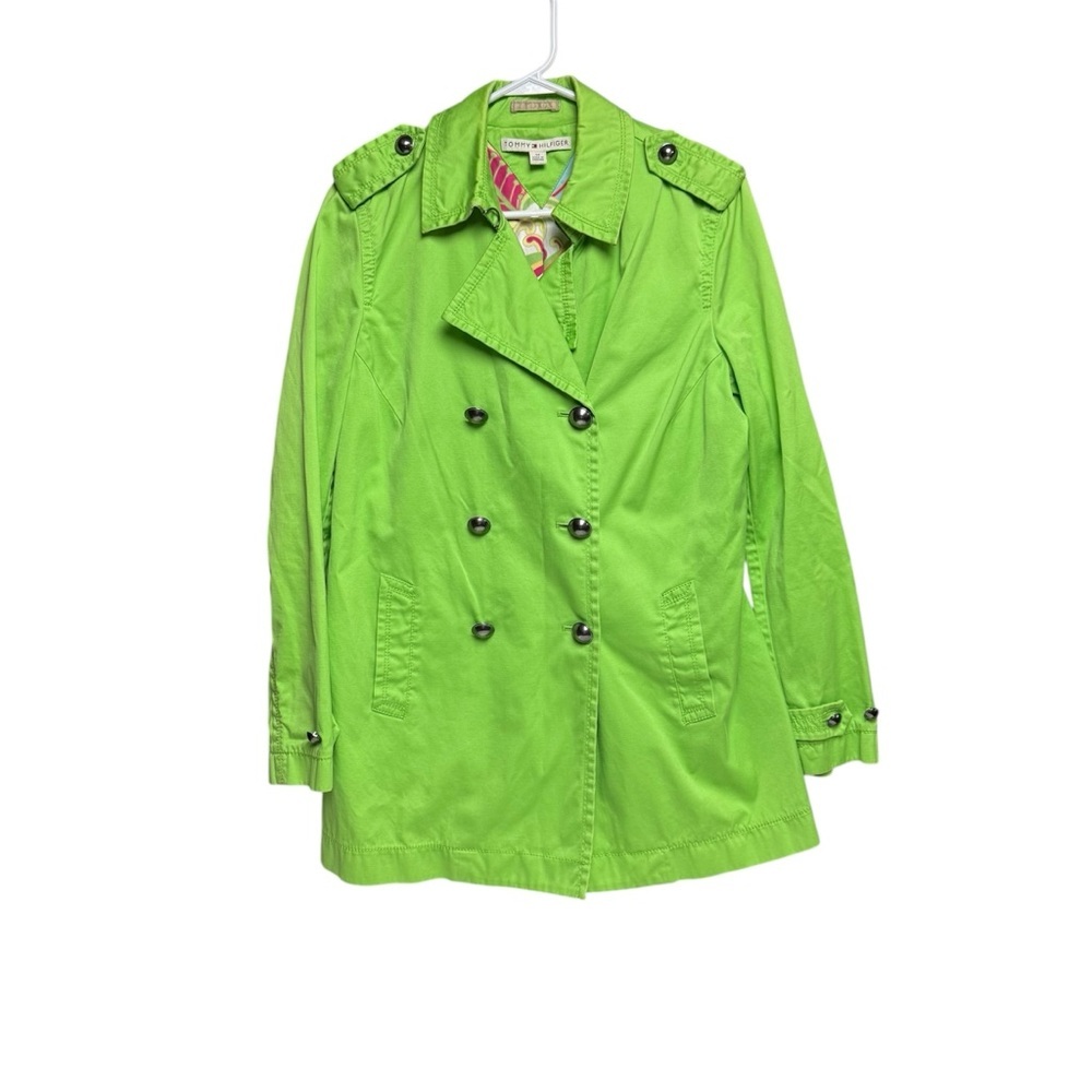Tommy Hilfiger size Medium Bright Green Double Breasted Coat
